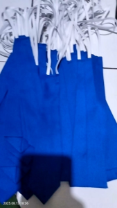 dasi sekolah TK warna biru Benhur cewek cowok polos