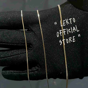 Kalung Titanium Pria Wanita Anti Karat Asli Original Model Kotak Gold Monel jewellery Pelapis Logam