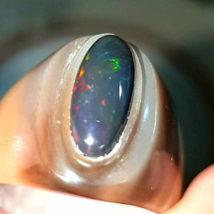 Cincin Batu Kalimaya Black Opal Banten