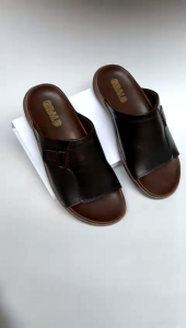 Sandal Kulit Pria Sendal Selop Dewasa Tapak Karet Tebal Ringan GRD