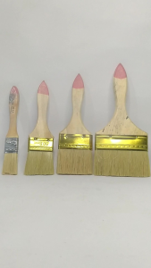 Kuas cat gagang kayu ukuran 1 2 3 4 inci bulu halus tebal COD