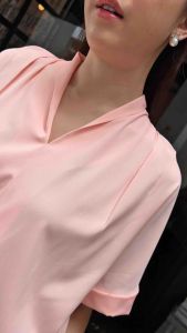 V-Neck Blouse เสื้อทรงปล่อยมีสไตล์ ใส่แล้วดูแพง ใส่สบาย เรียบหรู ใส่ทำงานได้ สีพื้นสุภาพ #L154shop_768
