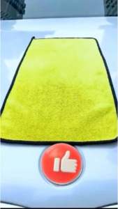 Khăn lau xe ô tô Khăn Lau Đa Năng Microfiber 2 Mặt Vàng - Xám Không Đổ Lông Chuyên Dụng