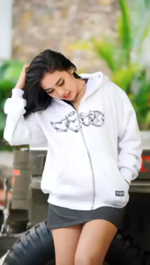 Hoodie Boxy zipper EgtnSomnium HEART Pria & Wanita