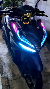 sticker motor variasi vario 125/150 alis + lampu tahun 2018-2023 bisa request warna