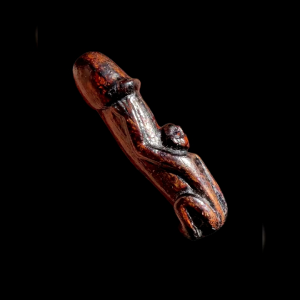 ปลัดขิก หลวงพ่อกลั่น คุณวโร (พระครูคุณวรวัฒน์) วัดอินทราวาส อ่างทอง ขนาด 3 นิ้ว  สวยมาก #4258