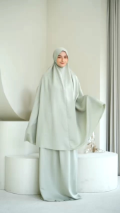 Ashilla Prayer Set: Mukena Dewasa Polos Lasercut