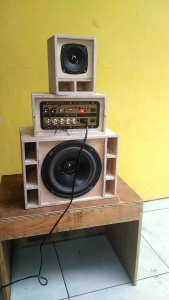 miniatur sound system satu set power blototth
