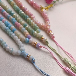 Tasbih Kristal Gradasi 99 butir Tasbih Kristal Premium Tasbih Cantik Tasbih panjang Oleh Oleh Haji dan Umroh