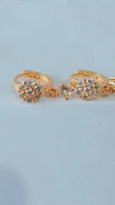 ANTING DEWASA TERBARU TITANIUM ANTI LUNTUR LAPISAN EMAS KUNING PERHIASAN FASHION