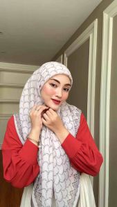HIJAB SEGIEMPAT MARIPOSA JILBAB VOAL SUBLIM MALAY SIZE 110x110