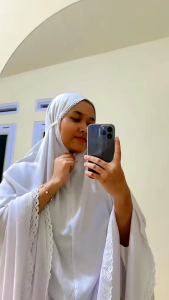 Mukenah Dewasa Rayon 2in Premium Renda Reseting & Free Inner Dalaman Premium