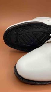 No.4222 รองเท้าคัทชูผู้ชาย สีขาว แบรนด์ดูดี DUDE ผูกเชือก ถูกระเบียบ รองเท้าทหารเรือ วงโยธวาทิต พร้อมส่ง