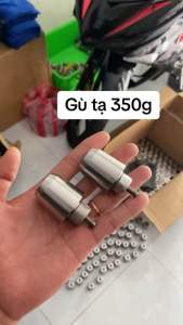 Gù tạ innox 350gram mẫu trơn (1 cặp) inox 304 tặng kèm nhôm đóng và ốc gắn cho các dòng xe máy