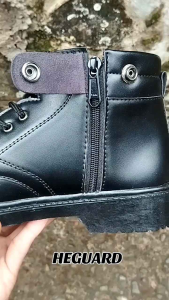 sepatu PDH pria formal kulit sintetis kerja dinas satpam security polri TNI