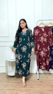 baju lengan panjang aneka motif cantik/longdres kekinian/longdres harian/longdres murah
