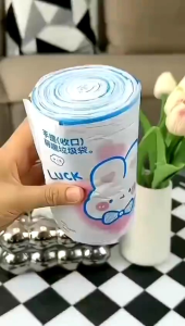 Kantong Plastik sampah Serut Motif Kucing/ Plastik Sampah Roll Gulung Sekali Pakai