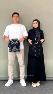 Etnikten - Baju Tenun Belva Gamis & Kemeja Couple Tenun Kondangan