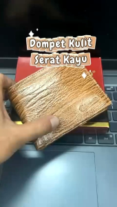 Dompet Kulit pria Serat Kayu Gio 2000 Lipat kulit asli