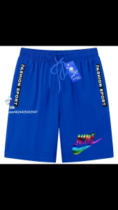 กางเกงกีฬาผู้ชาย กางเกงขาสั้นผ้าร่ม เอวยางยืด กระเป๋า2ข้าง มีซิป TP610