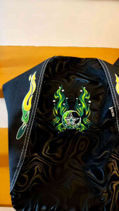STAR/MOON FLAME DESIGN - Motorcycle Seat Cover (Sand Paper x Smoke Recaro)