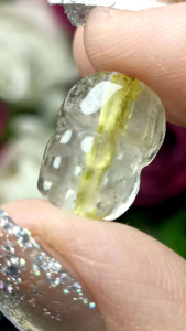 Golden Rutilated Pixiu Bead for bracelet 巴西纯天然钛晶貔貅(通孔) 招正财偏财