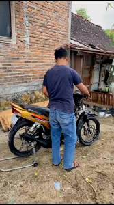 KNALPOT FIZ R FORCE ONE STANDAR RACING FULL HITAM DOFF SUARA GARING