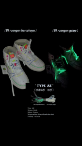 ORIGINAL Shoelaces/tali sepatu glow in the dark by daad.co " Type AE "