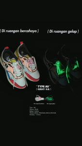ORIGINAL Shoelaces/tali sepatu glow in the dark katakana by daad.co \"Type AG\"