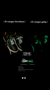 ORIGINAL Shoelaces/tali sepatu glow in the dark by daad.co \"Type AH\"