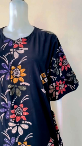 dress batik motif multicolor daster batik motif kekinian adem dan nyaman