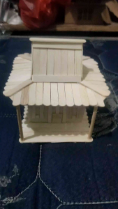 miniatur rumah adat joglo stik es krim kerajinan tangan prakarya