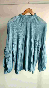 2448 Kyoko Pleats Draped Sleeve Top - baju prisket jumbo