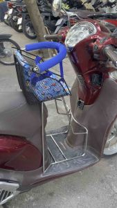 Ghế inox đi xe máy cho bé xe Tay Ga. Dành cho bé 7th-2 tuổi