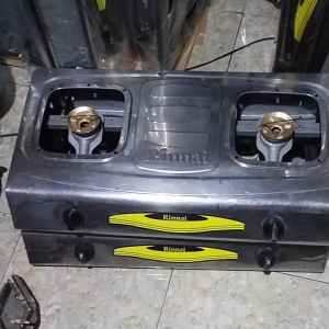 KOMPOR GAS 2 TUNGKU RINNAI 522 STAINLEES RANDOM JAMINAN SEKALIGUS