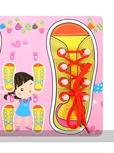 [Ready Stock -Local] Fun-Tie Shoelace Learning Board. Ideal for gifts and souvenirs.