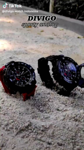 Jam Tangan Pria Divigo Analog Sport Strab Rubber Tahan Air W-74