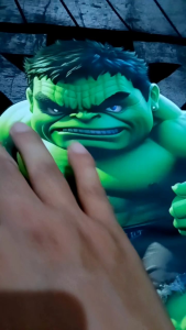 Kaos Hulk Chibi HER-198 Baju Superhero Avengers Warna Hitam Cotton Combed 24s