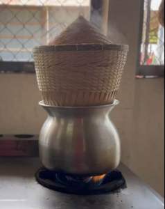 ครบชุดหวดนึ่งข้าวเหนียว 3ชั้น หม้อ 22-26 ซม.เลือกขนาดได้ แยกชิ้นได้ ฟรีแผ่นไม้รองหวด