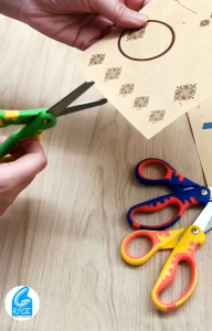 Xuan Bo Stainless Steel Office Scissors-Multi Color Plastic Handle