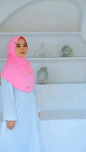 Bergo Plain Laura BPL-L Jilbab Tali Serut Hijab Miulan Bergo Pet Antem Best Seller