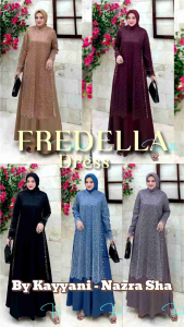 (8x) KAYANI FREDELLA DRESS Baju Dress Abaya wanita Muslimah Fredella Dress By Kayyani. Nazra Sha