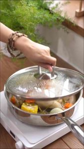 [CHÍNH HÃNG] Chảo Inox KARLIN P3 Đáy 3 Lớp - Inox 304 - Size 24cm - Thương Hiệu Đức 🇩🇪