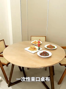 10Pcs Cover Plastik Taplak Meja Sekali Pakai / Alas Pelindung Meja