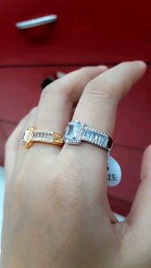 Cincin Xuping dewasa atau ibu ibu model new kotak permata Zircon simple elegan