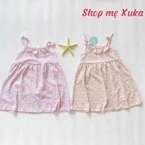 Váy 2 dây thắt nơ bé gái Miwoo xuất Nhật