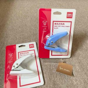 Cây bấm lỗ Deli bấm lỗ giấy (1 lỗ) nhỏ gọn xanh dương