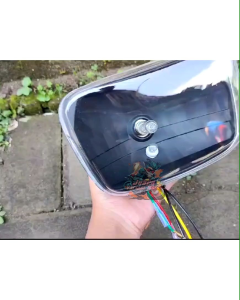 (Fullset) Mika lampu depan RX-KING OVAL + Reflektor hitam