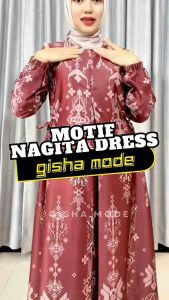 Gamis Nagita Silk Premium Motif Elegan mewah