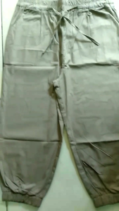 Celana Wanita 7/8 Jogger Korean Style Ukuran Standar Jumbo Pinggang Karet Bahan Katun Stret Tebal